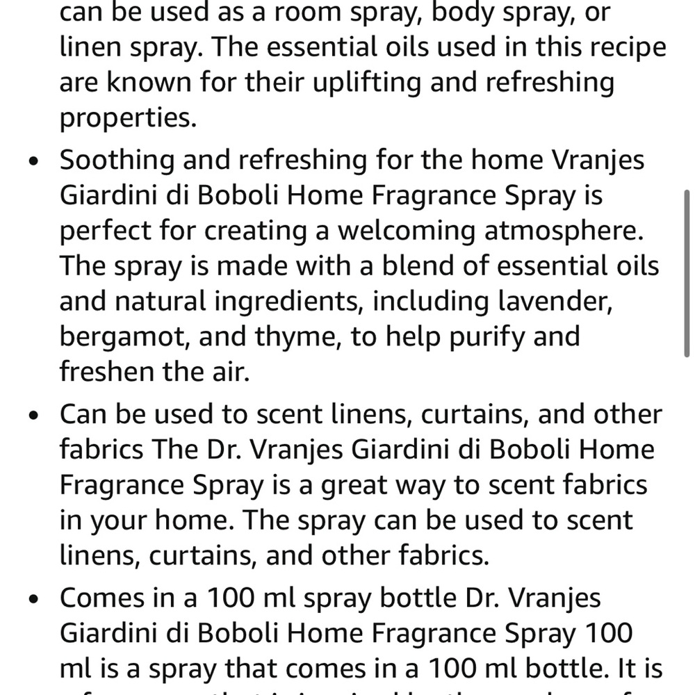 Dr. vranjas /Gold Home Fragrance Spray with Elegant Design ( Made in Italy) - Picture 2 of 2